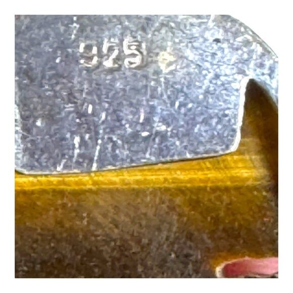 Vintage Double Strand Tigers Eye Sterling Silver Necklace Rose Carved Clasp 28" - Picture 4 of 8